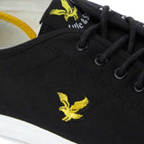 Lyle And Scott Teviot Canvas Plimsoll Trainers - True Black - so-ldn