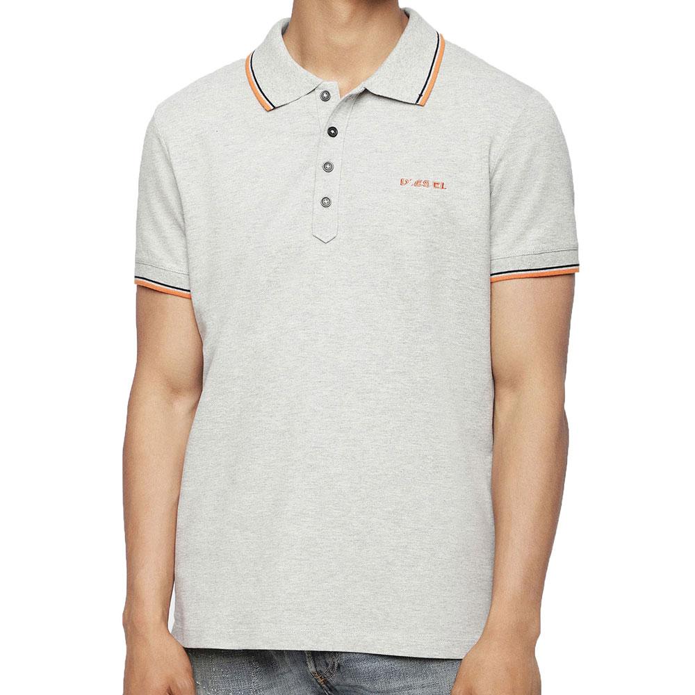 Diesel Men's T-Randy Broken Polo Shirt - Grey - so-ldn