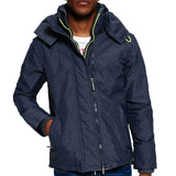 Superdry Mens Tech Hood Wind cheater Zip Jacket - Navy Marl/lemonade - so-ldn