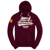 Superdry Mens High Flyer Reworked Hoodie - Rich Burgundy - so-ldn