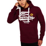 Superdry Mens High Flyer Reworked Hoodie - Rich Burgundy - so-ldn