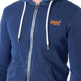 Superdry Orange Label Lite Zip Up Hoodie - Light Marine Indigo - so-ldn