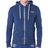 Superdry Orange Label Lite Zip Up Hoodie - Light Marine Indigo - so-ldn