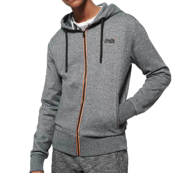 Superdry Orange Label Urban Zip Hoodie - Anvil Charcoal Grindle - so-ldn