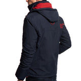 Superdry Mens Tech Hood Windcheater Zip Jacket - Nautical Navy/Rebel Red - so-ldn