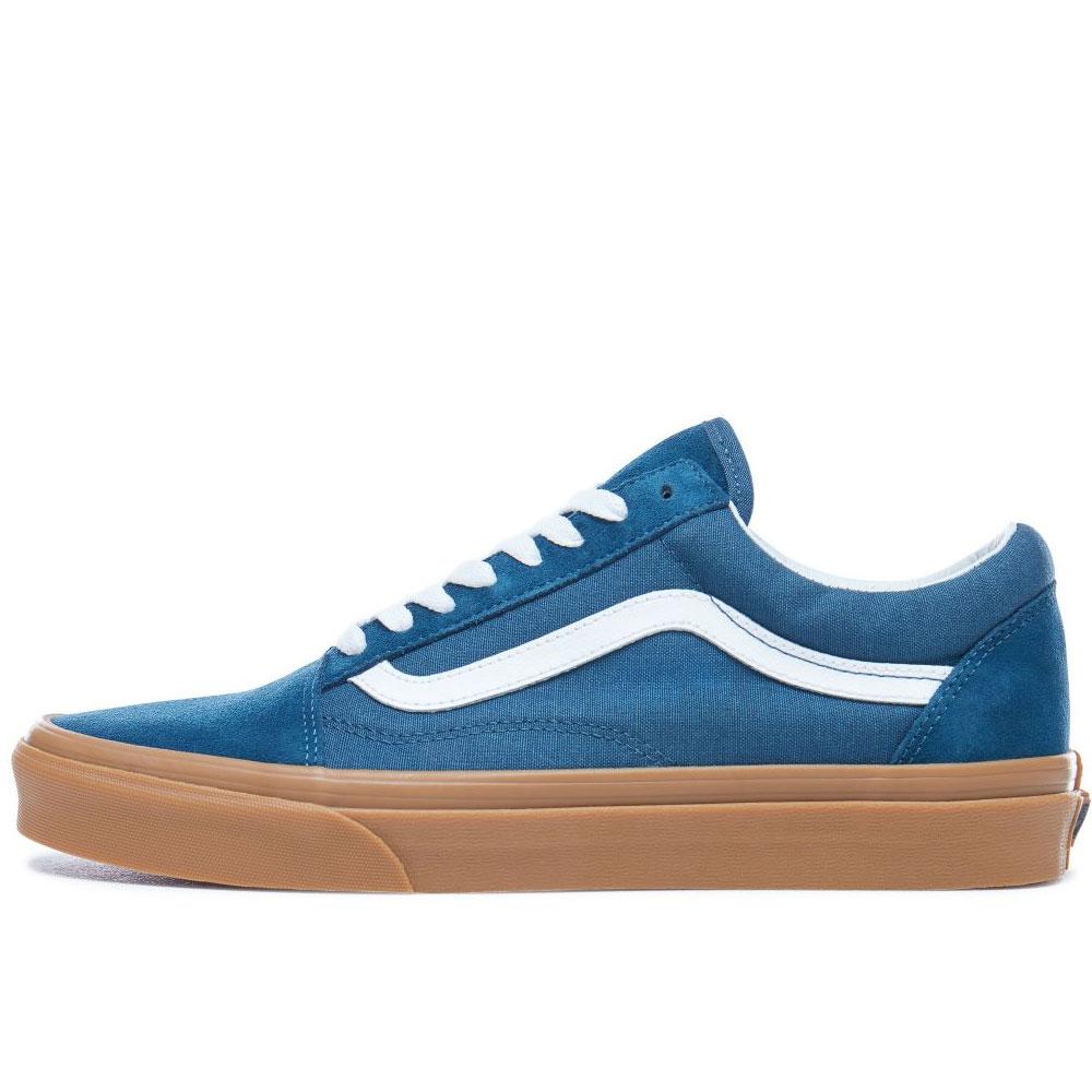 Vans Old Skool Trainers - Navy Reflecting Pond Gum - so-ldn