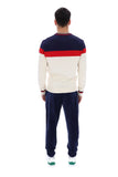Fila Vintage Textured Knitted Colour Block Knit - Cream/Red/Navy