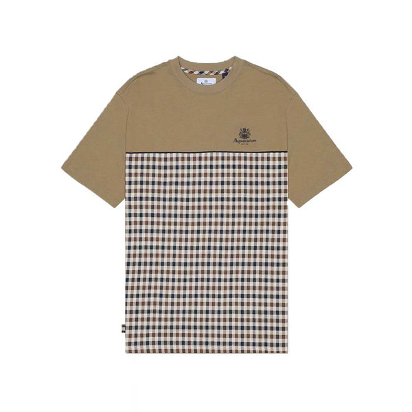 Aquascutum Active Piping Panel T-Shirt - Khaki