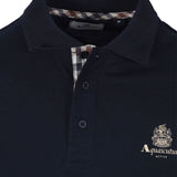 Aquascutum Small Logo Pique Polo - Navy