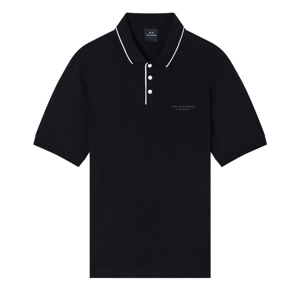 Armani Exchange Regular Fit Polo Shirt Stretch Jersey XM001557- Black