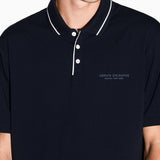 Armani Exchange Regular Fit Polo Shirt Stretch Jersey XM001557- Navy Blue