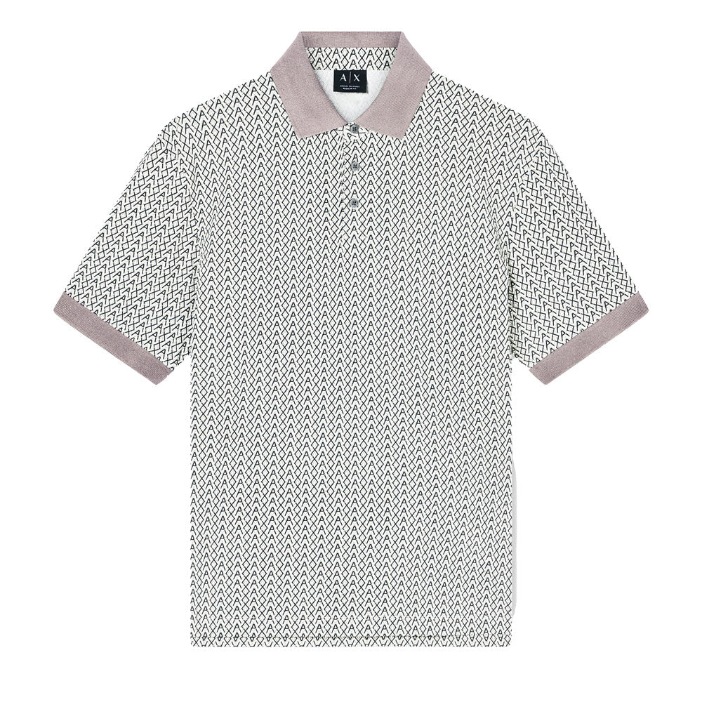 Armani Exchange All over Print Piquet Polo shirt - XM002015 AF10366 - Beige