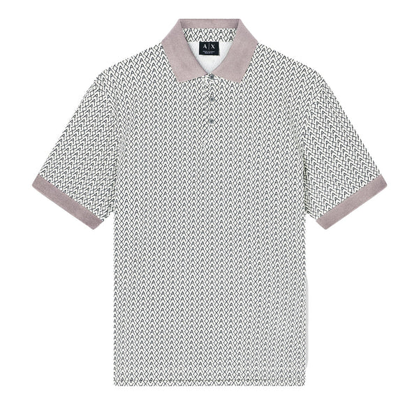 Armani Exchange All over Print Piquet Polo shirt - XM002015 AF10366 - Beige