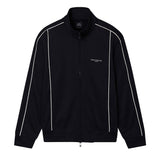 Armani Exchange Brand Logo Contrast Piping Track Jacket XM001357 AF16278 - Black