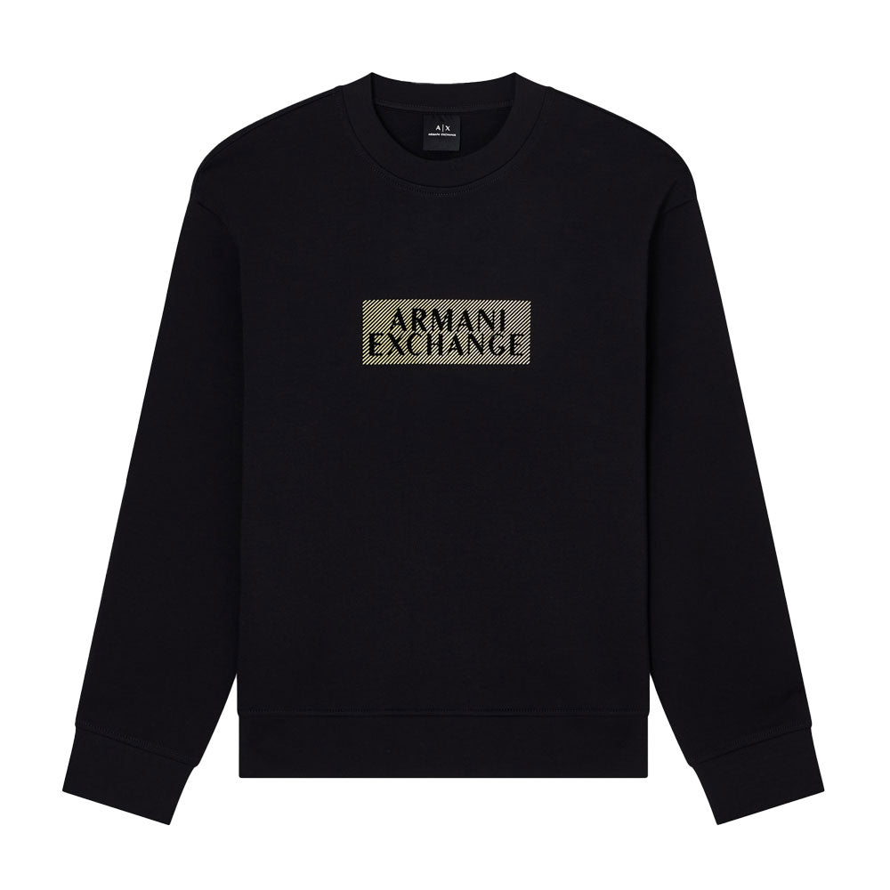 Armani Exchange Diagonal Graphic Sweatshirt XM001892 AF10818 - Black/Gold