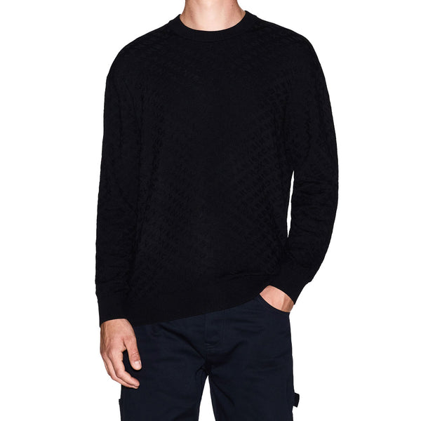 Armani Exchange Knitwear Crew Neck Sweater Viscose - Black