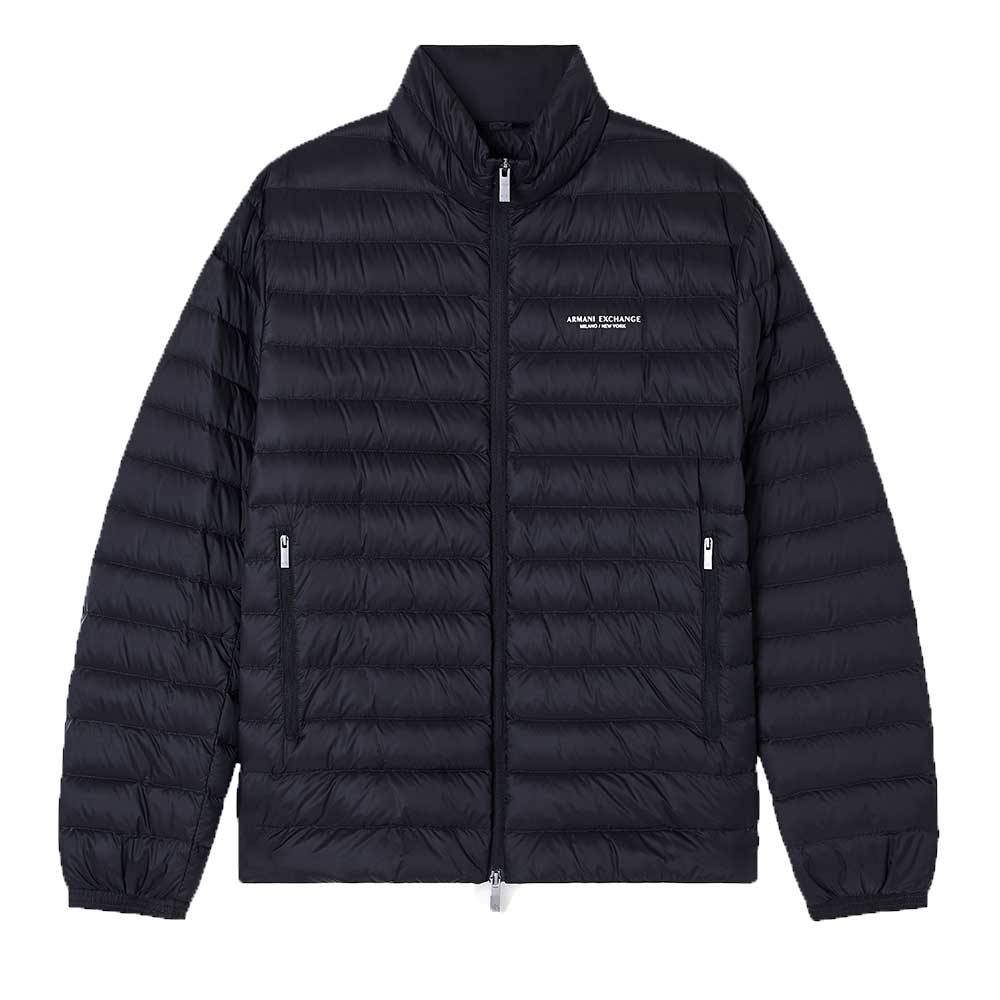 Armani Exchange Quilted Zip Up Down Jacket UXM001919 AF169279 - Black