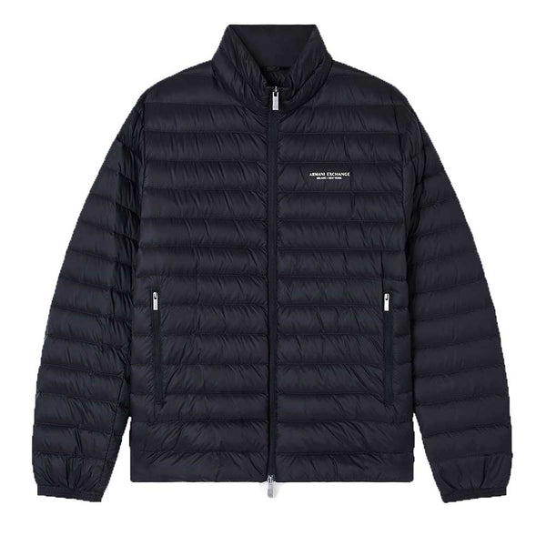 Armani Exchange Quilted Zip Up Down Jacket UXM001919 AF169279 - Black