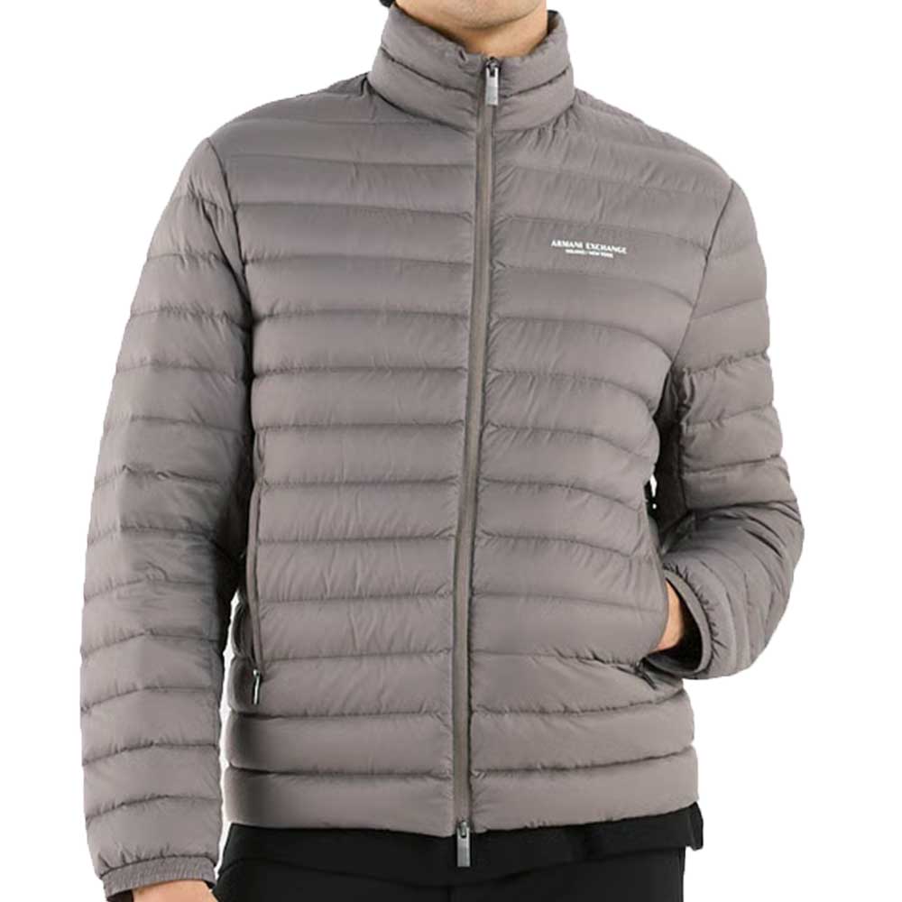 Armani Exchange Quilted Zip Up Down Jacket UXM001919 AF169279 - Dark Gull Grey