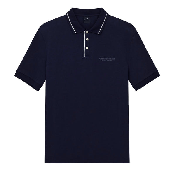 Armani Exchange Regular Fit Polo Shirt Stretch Jersey XM001557- Navy Blue