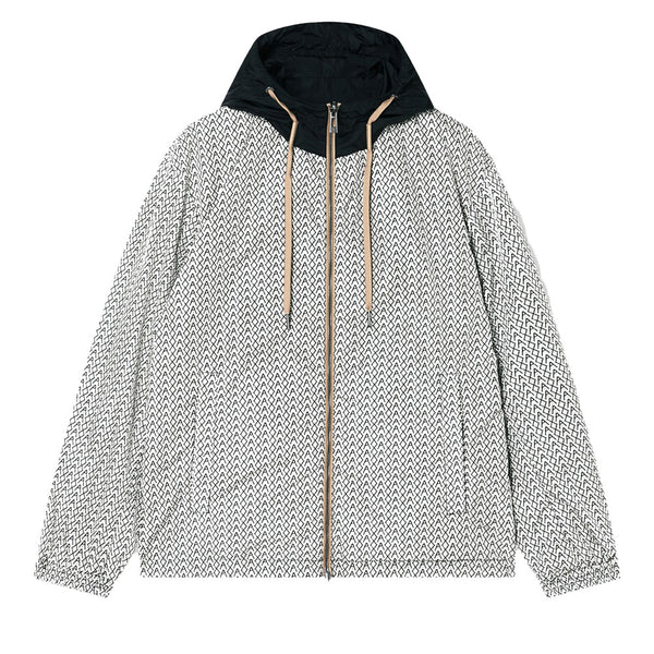 Armani Exchange Reversible AX Monogram Logo/Black Windbreaker Jacket XM001830 AF18579 M0245M