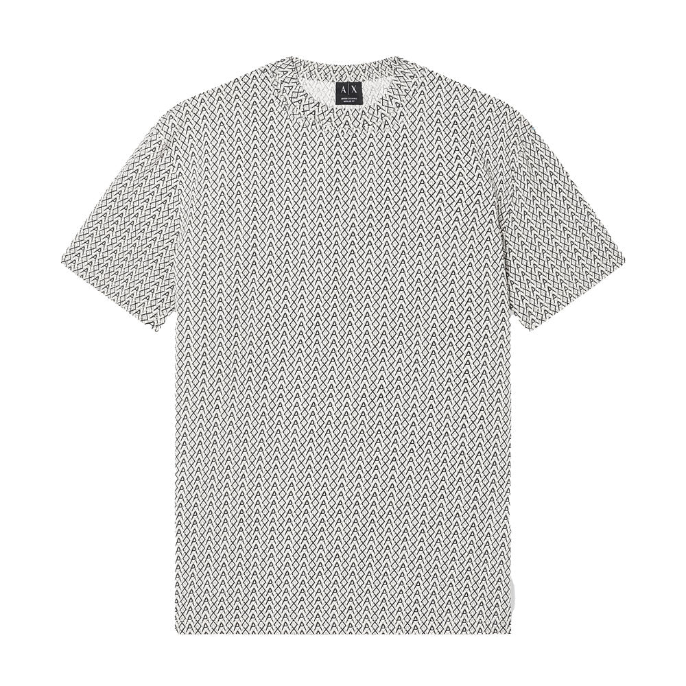 Armani Exchange XM001798_AF10356 AX All Over Print T-shirt - Beige
