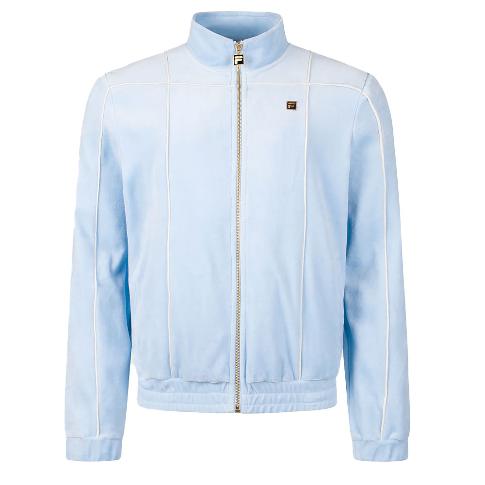 FILA Gold Nichols Velour Track Top - Blue Summer Song / Egret