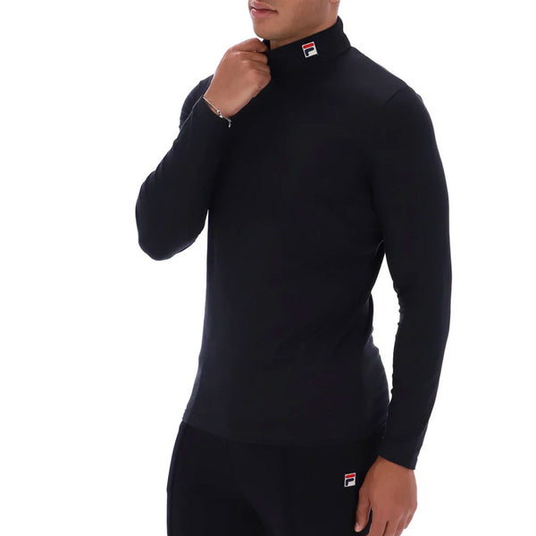 Fila Vintage 19th Classic Roll Neck T-Shirt - Black