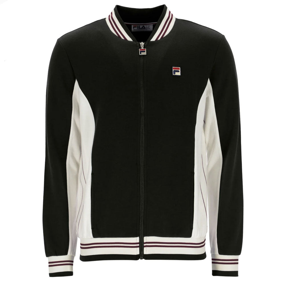 Fila Vintage Settanta Baseball Track Jacket - Black/Gardenia/Fig/Charcoal