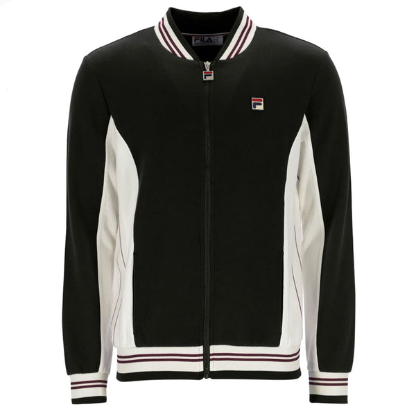 Fila Vintage Settanta Baseball Track Jacket - Black/Gardenia/Fig/Charcoal