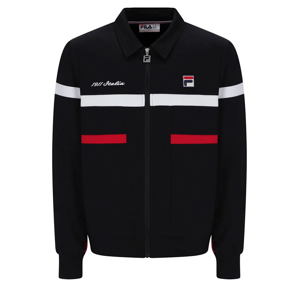FIla Vintage Black Alex Italia 1911 Cut And Sew Jacket - Black