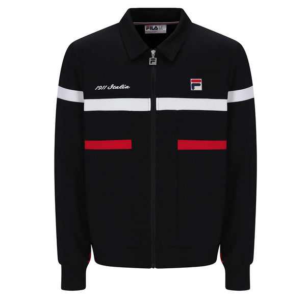 FIla Vintage Black Alex Italia 1911 Cut And Sew Jacket - Black