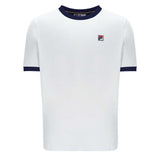 Fila Vintage Marconi Ringer T Shirt - White / Navy