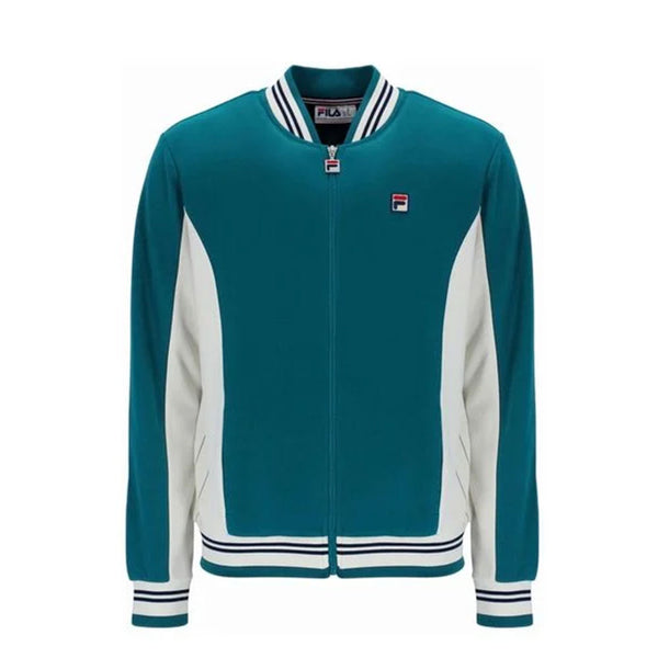 Fila Vintage Settanta Baseball Track Jacket - Deep Lagoon/Gardenia/Black