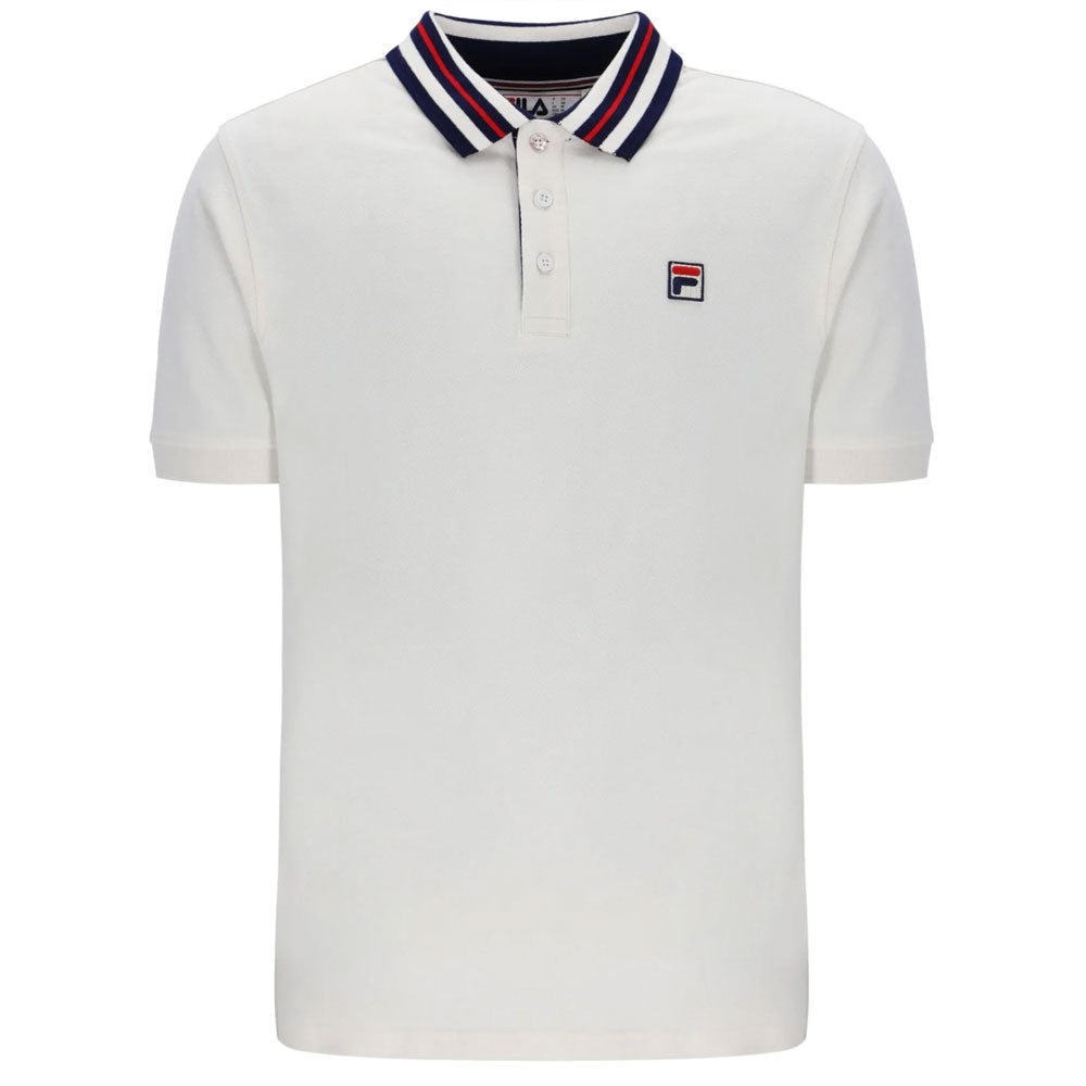 Fila Vintage Achille Polo Shirt - Gardenia White