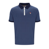 Fila Vintage BB1 Classic Vintage Stripe Polo Shirt - Indigo/Gardenia/Navy