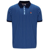 Fila Vintage BB1 Classic Stripe Polo Shirt - Limoges/White/Frozen Fjord/Navy