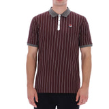 Fila Vintage BB1 Classic Vintage Stripe Polo Shirt - Fudge/Gunmetal/white