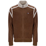 Fila Vintage Gabriele Velour Track Top - Cappuccino Brown