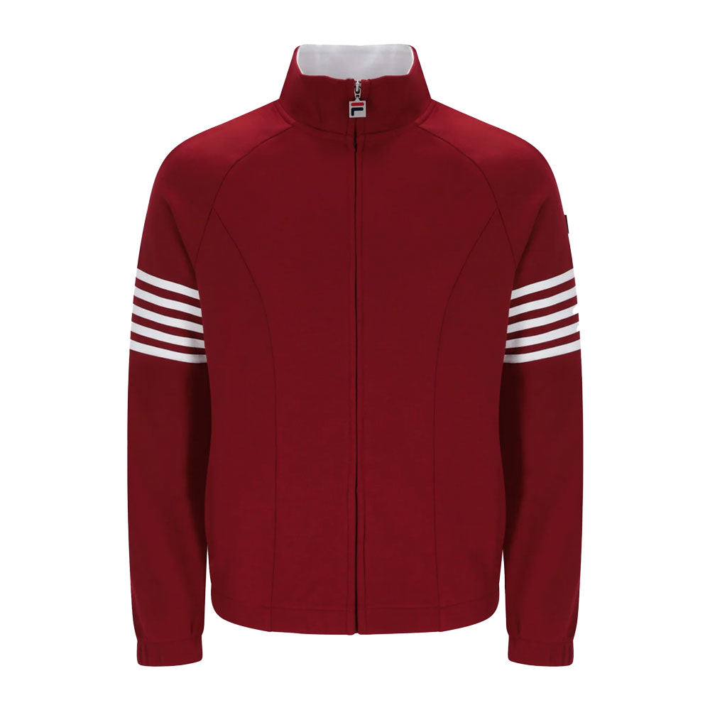 Fila Vintage Patrice Cut and Sew Track Jacket Bamboo Beige- Sun Dried Tomato / White