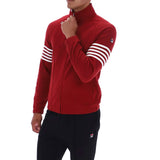 Fila Vintage Patrice Cut and Sew Track Jacket Bamboo Beige- Sun Dried Tomato / White