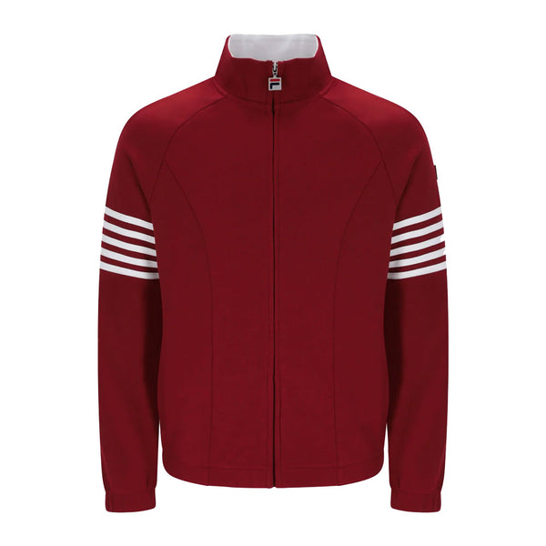 Fila Vintage Patrice Cut and Sew Track Jacket Bamboo Beige- Sun Dried Tomato / White