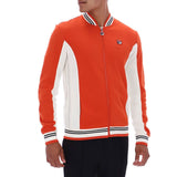 Fila Vintage Settanta Baseball Track Jacket - Burnt Ochre Orange /Gardenia/Black