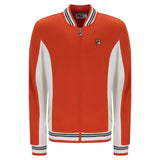 Fila Vintage Settanta Baseball Track Jacket - Burnt Ochre Orange /Gardenia/Black