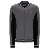 Fila Vintage Settanta MK1 Baseball Track Jacket - Gunmetal Grey/Black/White