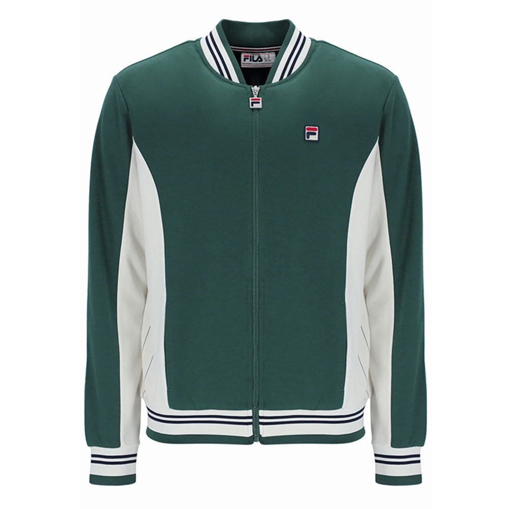 Fila Vintage Settanta MK1 Baseball Track Jacket - Pine Needle Green / Gardenia / Black