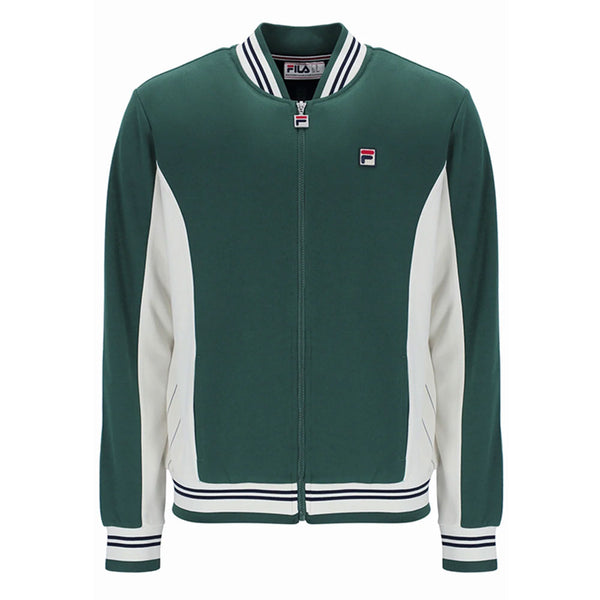 Fila Vintage Settanta MK1 Baseball Track Jacket - Pine Needle Green / Gardenia / Black