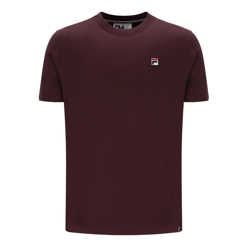 Fila Vintage Sunny 2 Essential T-Shirt Narrow Collar Rib - Fudge Burgundy