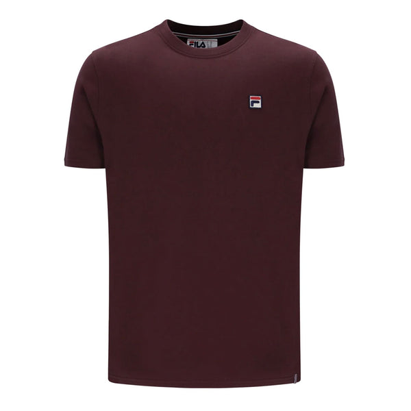 Fila Vintage Sunny 2 Essential T-Shirt Narrow Collar Rib - Fudge Burgundy