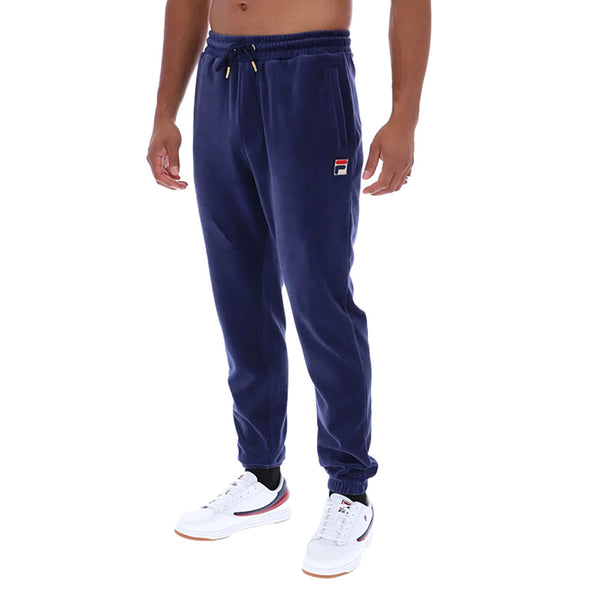 Fila Vintage Velour Eddie 2 Track Pant Joggers - Fila Navy